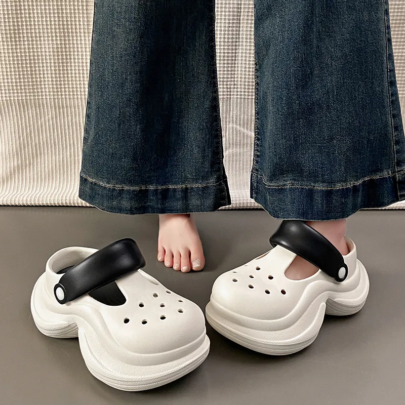 VAEL Cloud Plain Shoes Clogs Women's-3