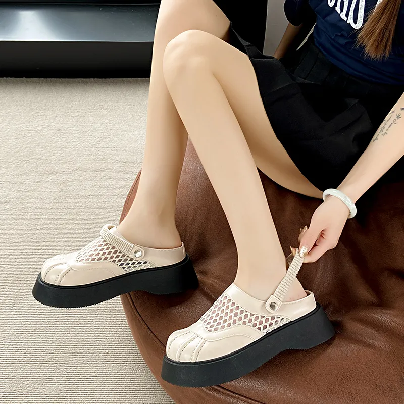 VAEL Rubber Sole Cut Out Quiet Abrasion Resistant Slip Resistant Closed Toe Slippers Women's-11