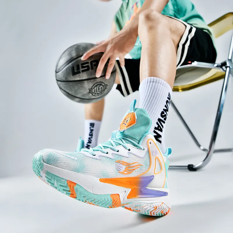 VAEL Vintage Basketball Shoes Unisex Mid Top White-13