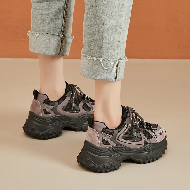 VAEL Cushioned Wear Resistant Coverage Low Top Chunky Sneakers Women's-7