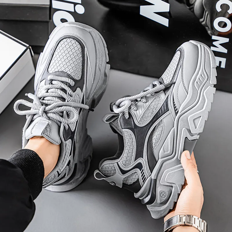 VAEL Cushioning, Slip Resistant, Abrasion Resistant, Breathable Coverage Low Top Chunky Sneakers Men's-5