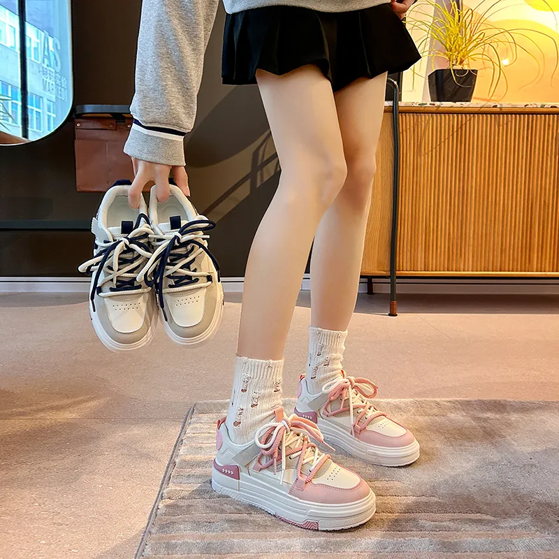 VAEL Skateboard Shoes Women's Low Top Pink-2
