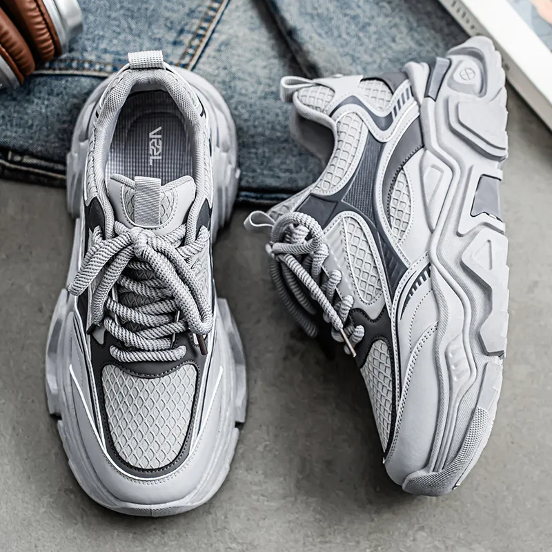 VAEL Cushioning, Slip Resistant, Abrasion Resistant, Breathable Coverage Low Top Chunky Sneakers Men's-6