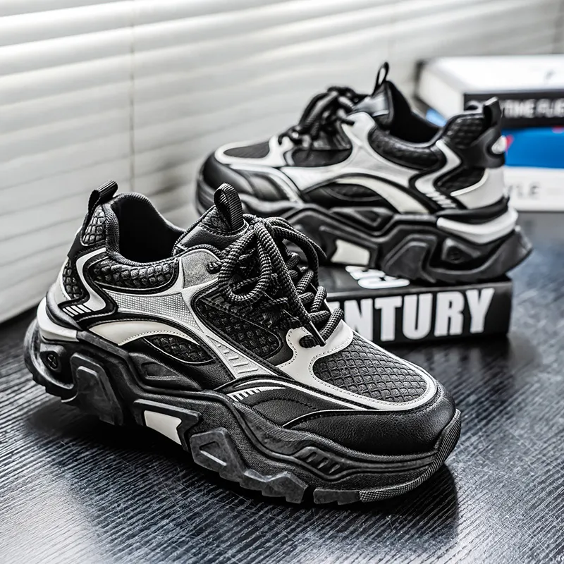 VAEL Cushioning, Slip Resistant, Abrasion Resistant, Breathable Coverage Low Top Chunky Sneakers Men's-9