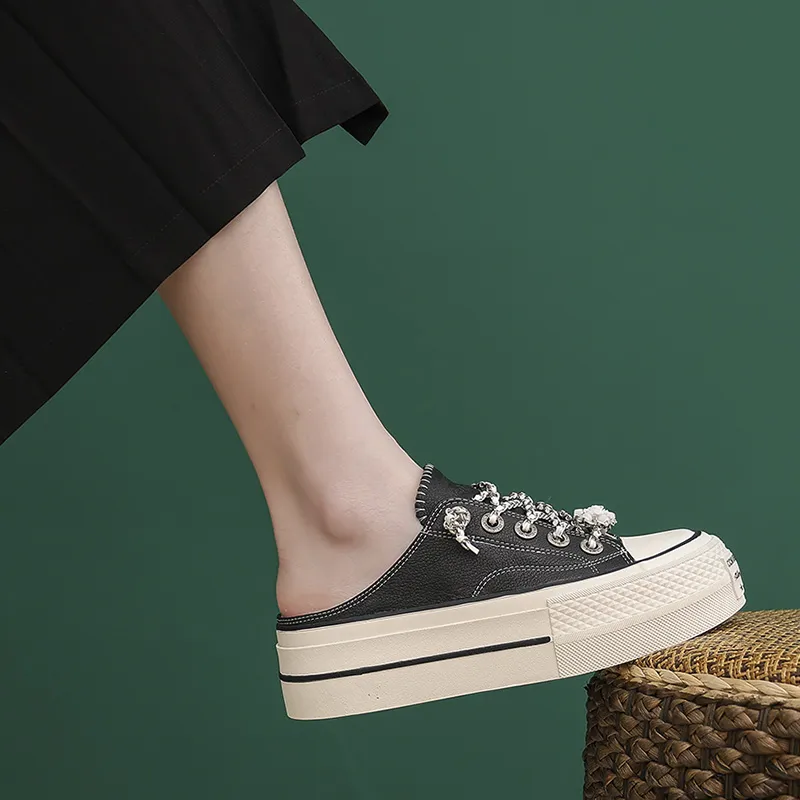 VAEL Slip Resistant, Breathable, Lightweight, Height Increasing Low Top Canvas Shoes Women's-2