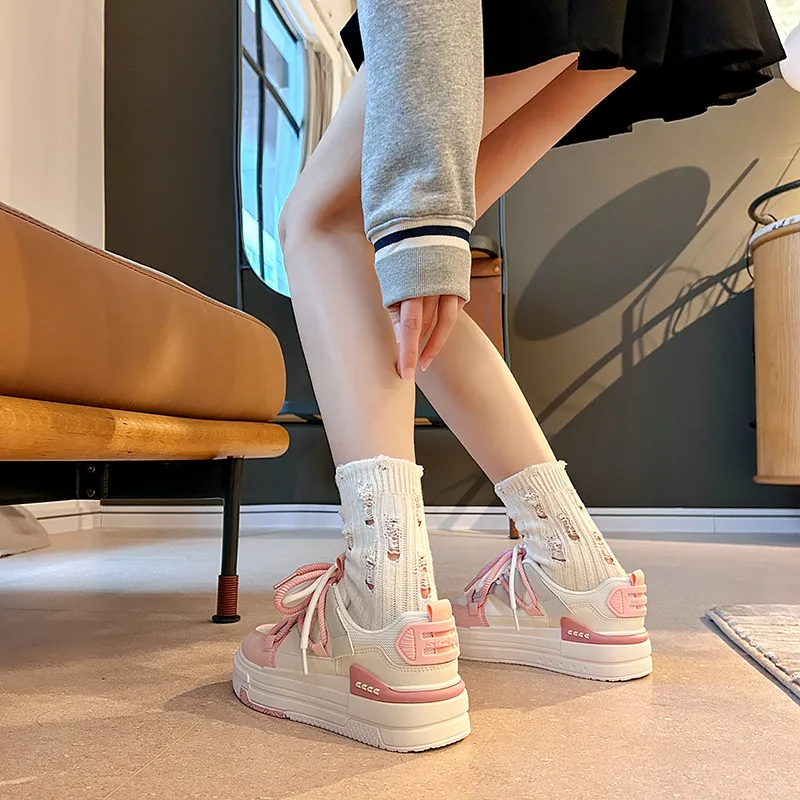 VAEL Skateboard Shoes Women's Low Top Pink-3