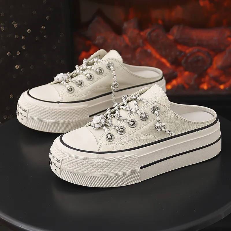 VAEL Slip Resistant, Breathable, Lightweight, Height Increasing Low Top Canvas Shoes Women's-15