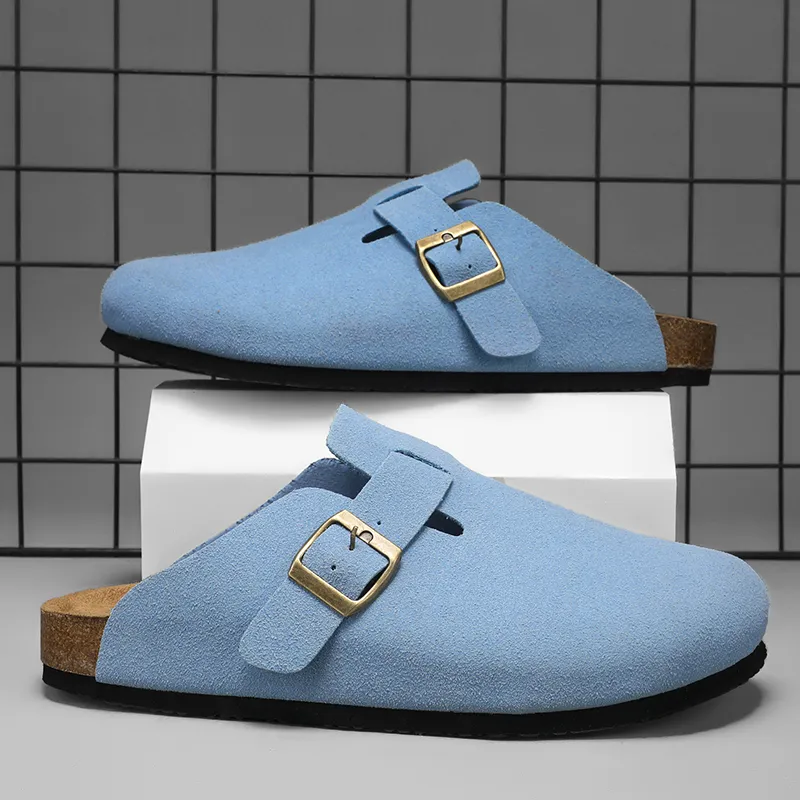 VAEL Rubber Sole Odor Resistant Abrasion Resistant Slip Resistant Antibacterial Closed Toe Slippers Unisex-28