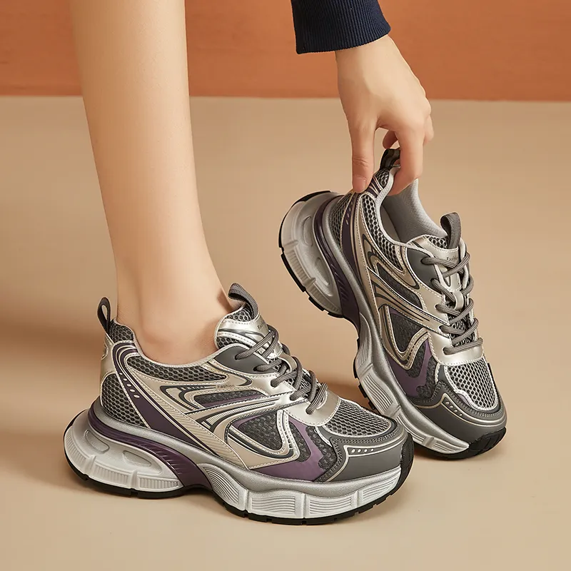 VAEL Cushioned Wear Resistant Coverage Low Top Chunky Sneakers Women's-1
