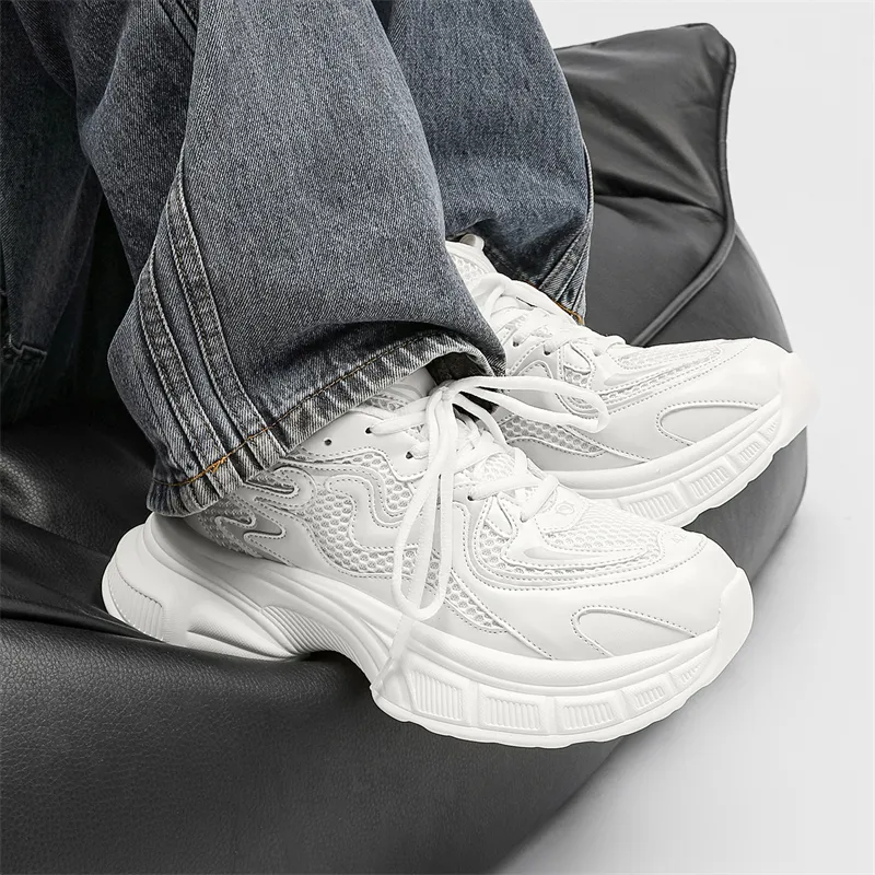 VAEL Cushioned Wear Resistant Coverage Low Top Chunky Sneakers Unisex-8