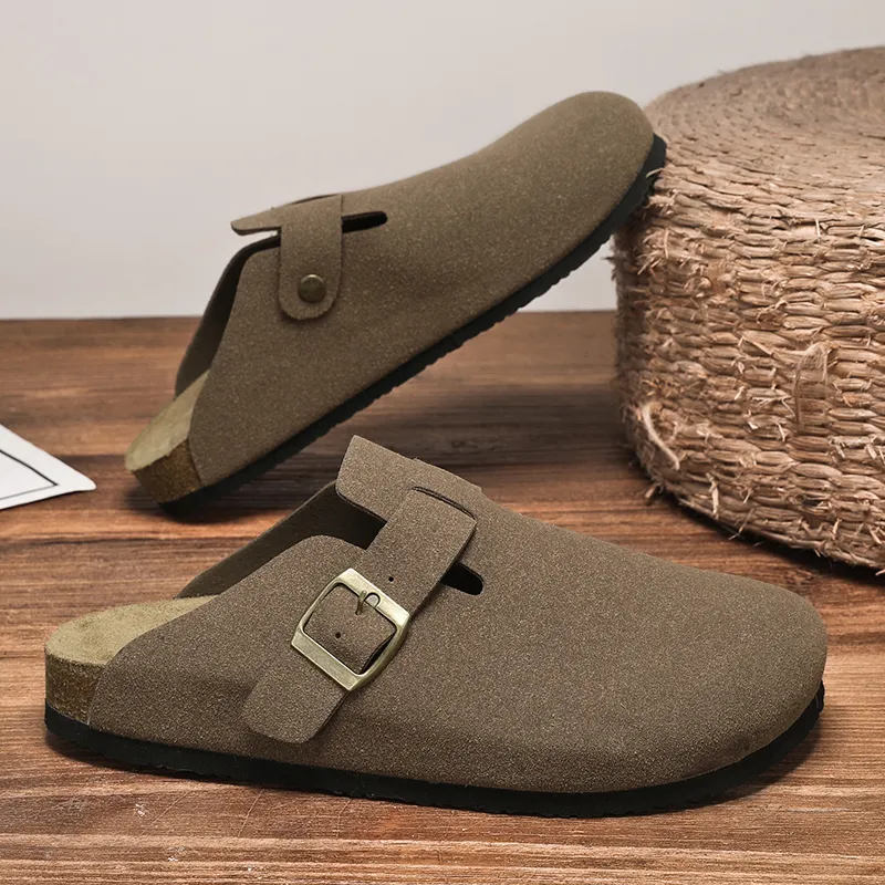 VAEL Rubber Sole Odor Resistant Abrasion Resistant Slip Resistant Antibacterial Closed Toe Slippers Unisex-2