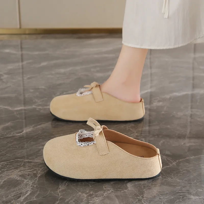 VAEL Rubber Sole Stitching Odor Resistant Abrasion Resistant Slip Resistant Antibacterial Closed Toe Slippers Women's-4