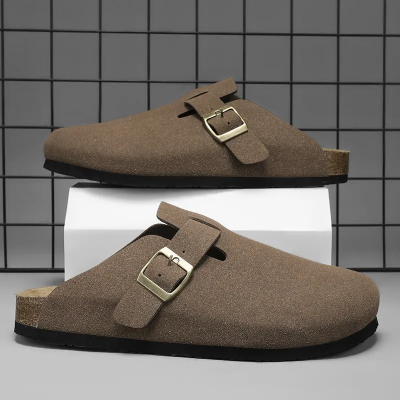 VAEL Rubber Sole Odor Resistant Abrasion Resistant Slip Resistant Antibacterial Closed Toe Slippers Unisex-4