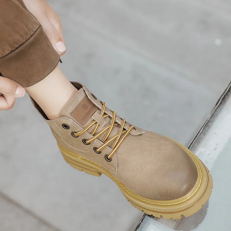 VAEL Ankle Boots Men Yellow Brown/Camel-8