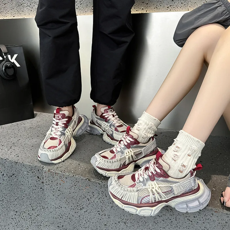 VAEL Cushioning, Slip Resistant, And Breathable Low Top Chunky Sneakers Unisex-3