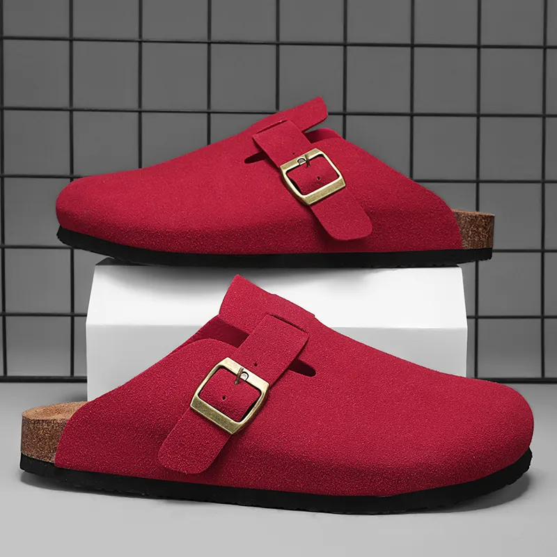 VAEL Rubber Sole Odor Resistant Abrasion Resistant Slip Resistant Antibacterial Closed Toe Slippers Unisex-23