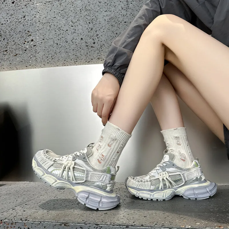 VAEL Cushioning, Slip Resistant, And Breathable Low Top Chunky Sneakers Unisex-8