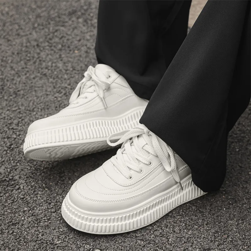 VAEL Coverage Slip Resistant Cushioning Abrasion Resistant Breathable Height Increasing Low Top Skateboard Shoes Men's-4