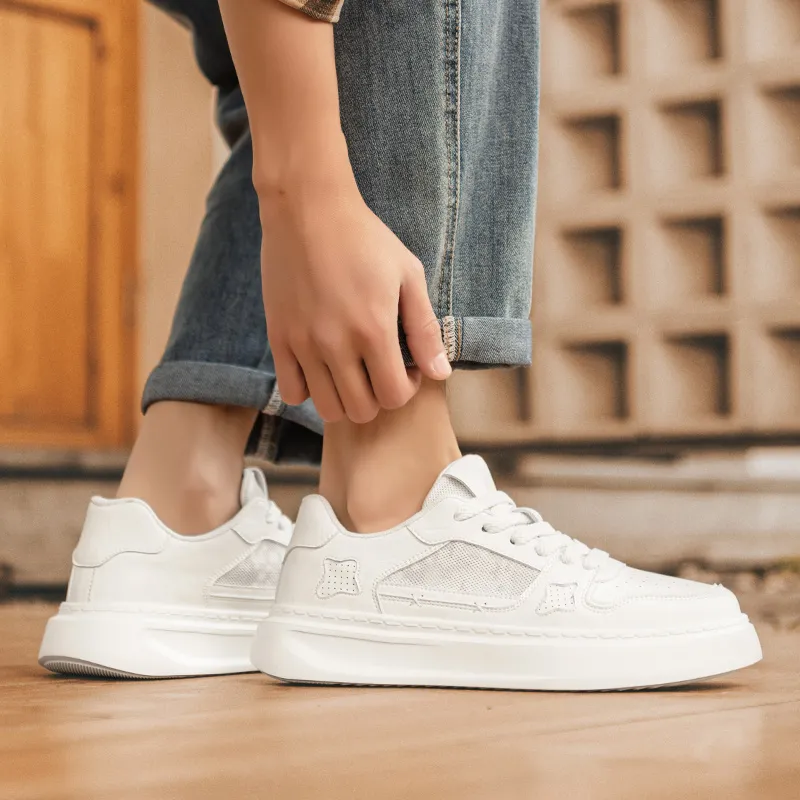 VAEL Coverage Slip Resistant Cushioning Abrasion Resistant Breathable Height Increasing Low Top Skateboard Shoes Men's-2