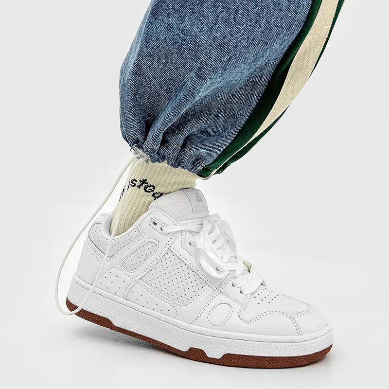 VAEL Skateboard Shoes Women's Low Top White-3
