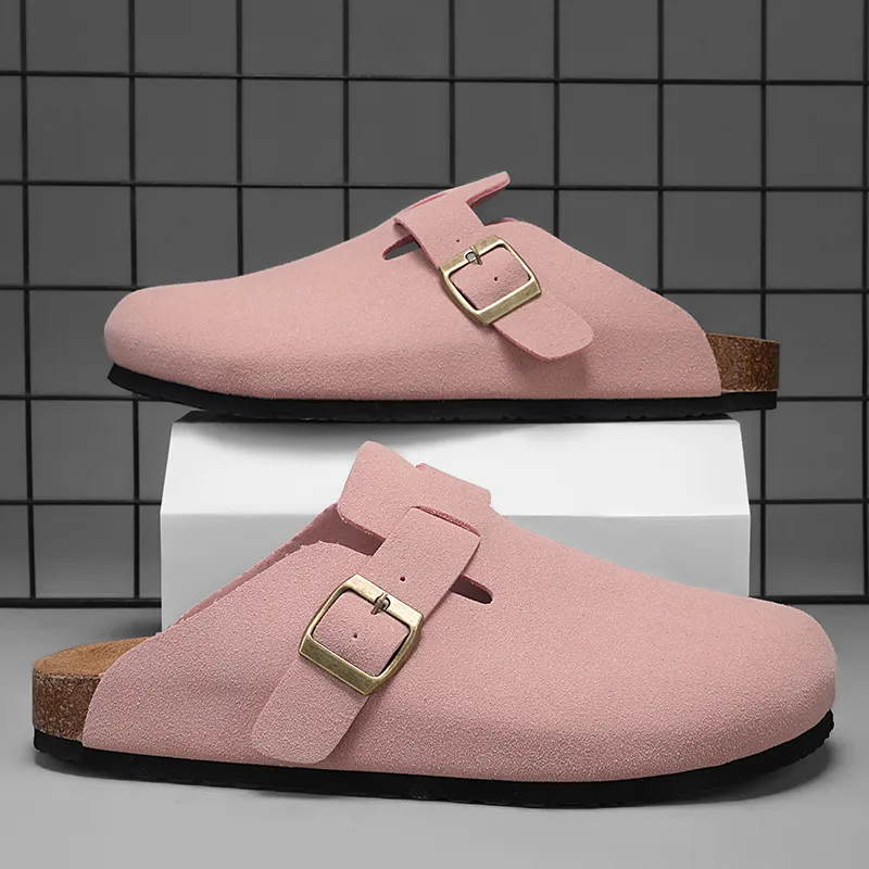 VAEL Rubber Sole Odor Resistant Abrasion Resistant Slip Resistant Antibacterial Closed Toe Slippers Unisex-14