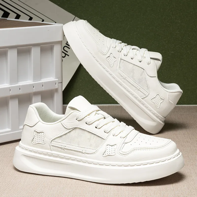 VAEL Coverage Slip Resistant Cushioning Abrasion Resistant Breathable Height Increasing Low Top Skateboard Shoes Men's-5
