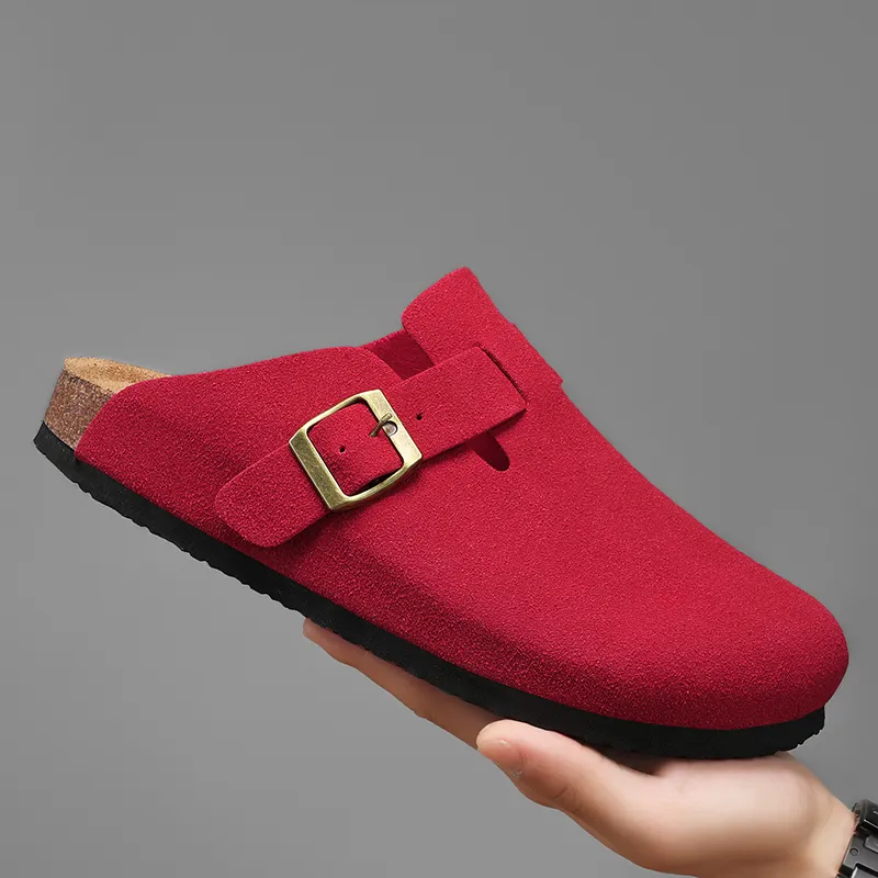 VAEL Rubber Sole Odor Resistant Abrasion Resistant Slip Resistant Antibacterial Closed Toe Slippers Unisex-24