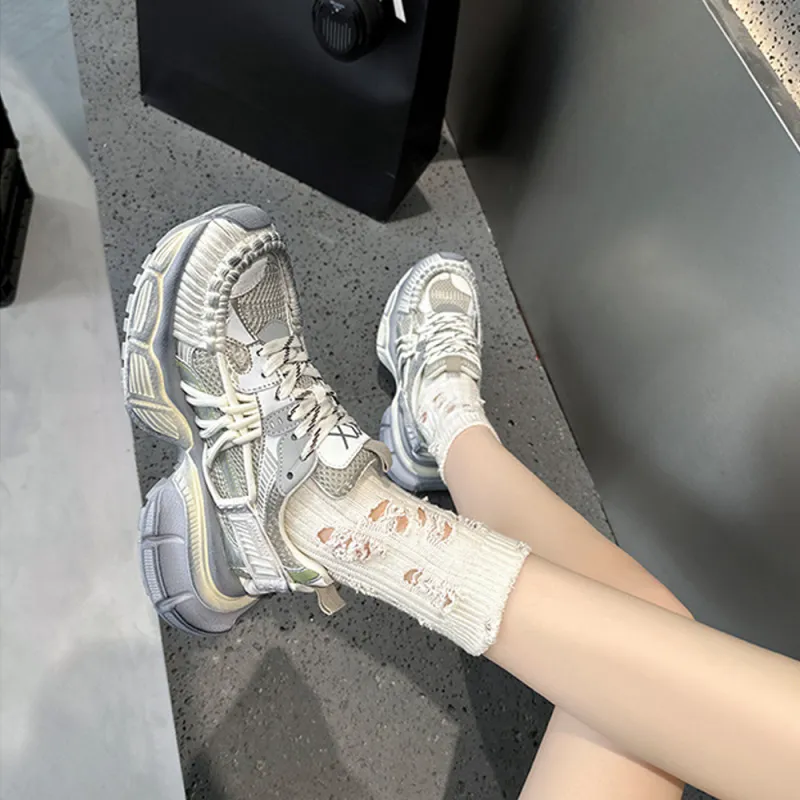 VAEL Cushioning, Slip Resistant, And Breathable Low Top Chunky Sneakers Unisex-7