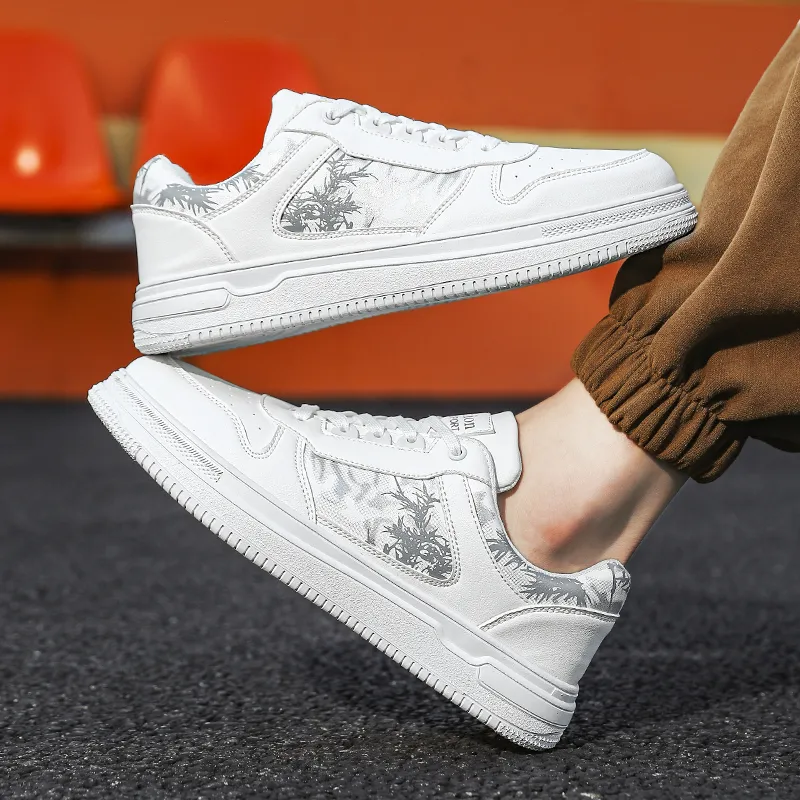 VAEL Ink Wash Landscape Coverage Slip Resistant Cushioning Abrasion Resistant Low Top Skateboard Shoes Men's-10