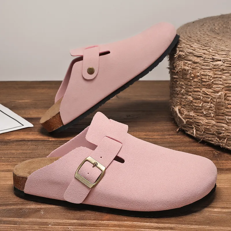 VAEL Rubber Sole Odor Resistant Abrasion Resistant Slip Resistant Antibacterial Closed Toe Slippers Unisex-12