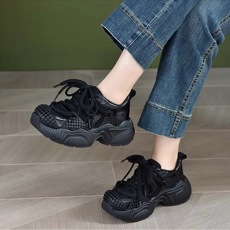 VAEL Cushioned Slip Resistant Abrasion Resistant Low Top Chunky Sneakers Women's-2