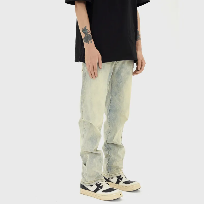 UNKNOWTAL Jeans Unisex Yellow Mud-2