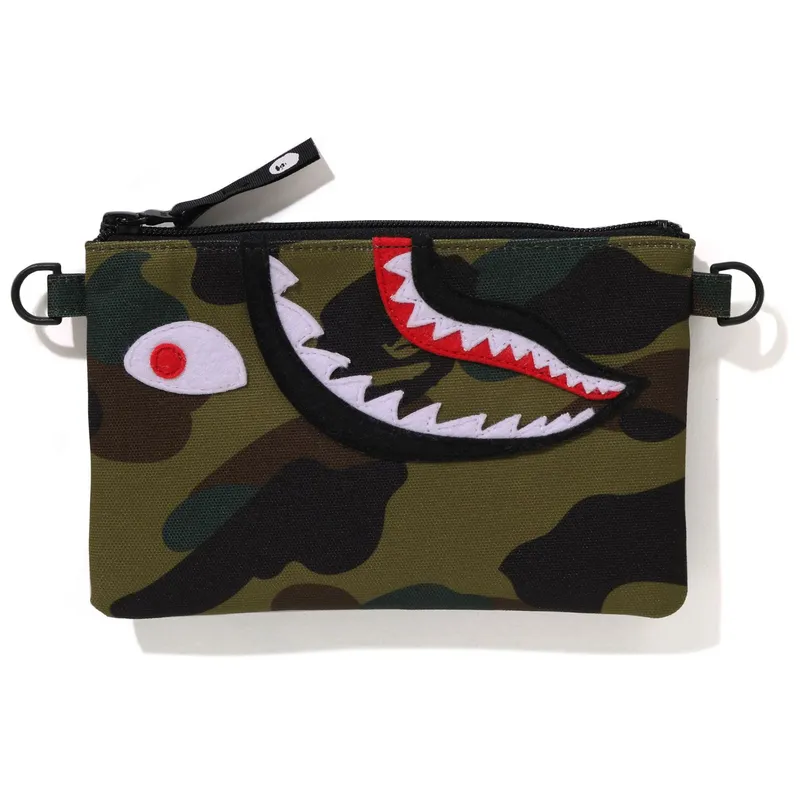A BATHING APE Polyester Crossbody Bag Kids' Green/Yellow-1