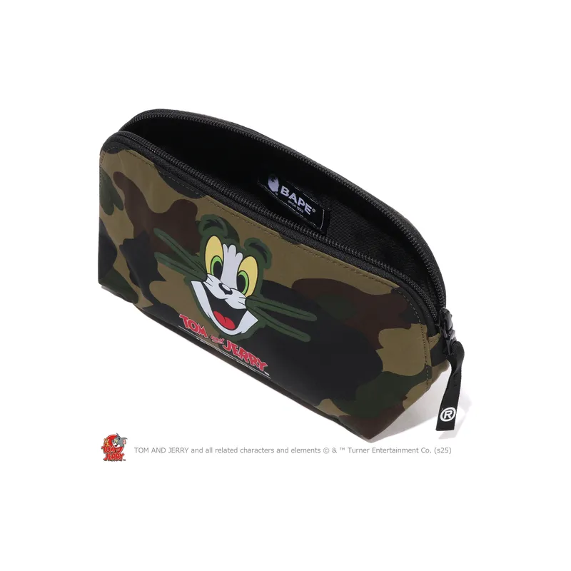 A BATHING APE Tom And Jerry Collaboration Fabric Storage Bag Yellow/Green-5