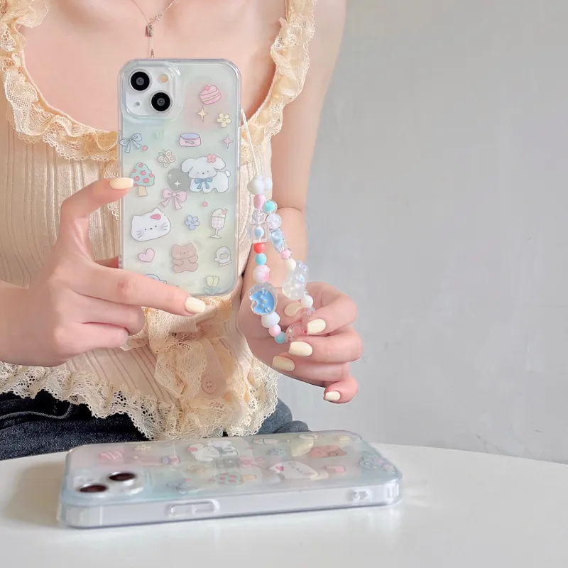 Icona TPU Material Glitter Small Animal Phone Cases Compatibility IPhone12/13/14/15/Pro/Ma-8