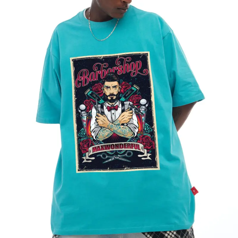 YUZHAOLIN Loose Fit Western Short Sleeved Top Unisex-4