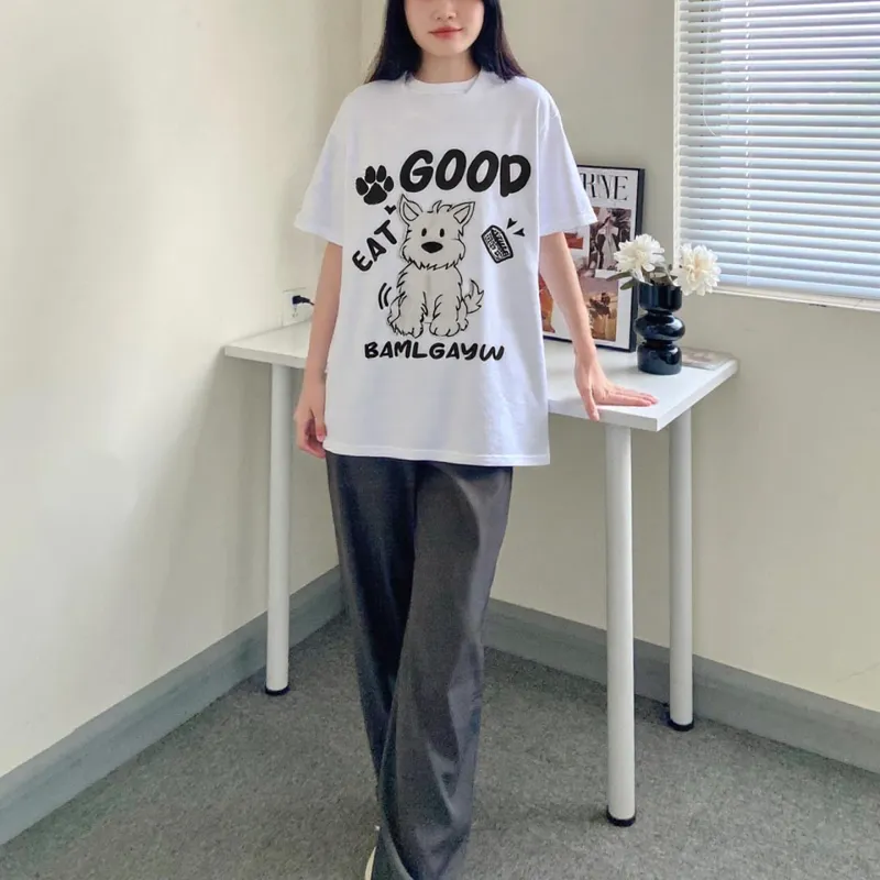 YUZHAOLIN Design Driven Niche Half Sleeved Top Unisex-4