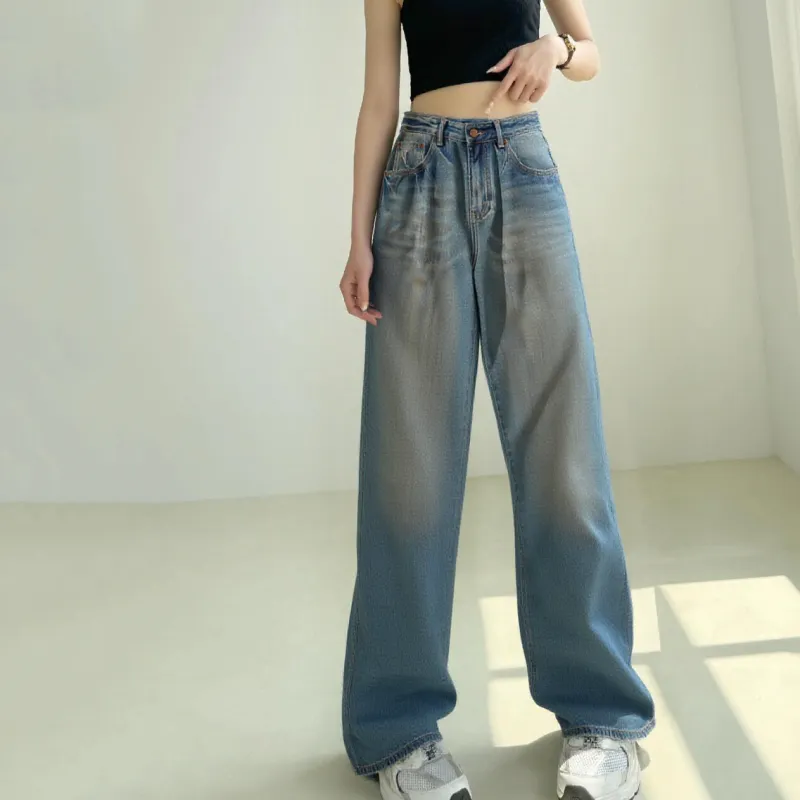 YUZHAOLIN Jeans Unisex Vintage Blue-2