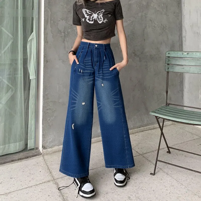 YUZHAOLIN Jeans Unisex Blue-3