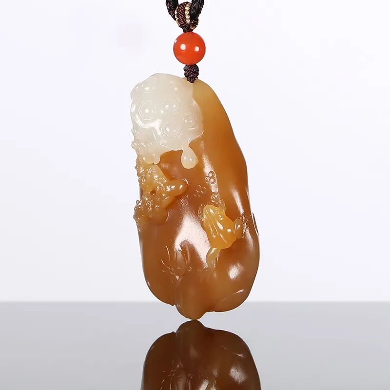 Enjoy Hetian Jade Pendants Sugar Jade Unisex-3