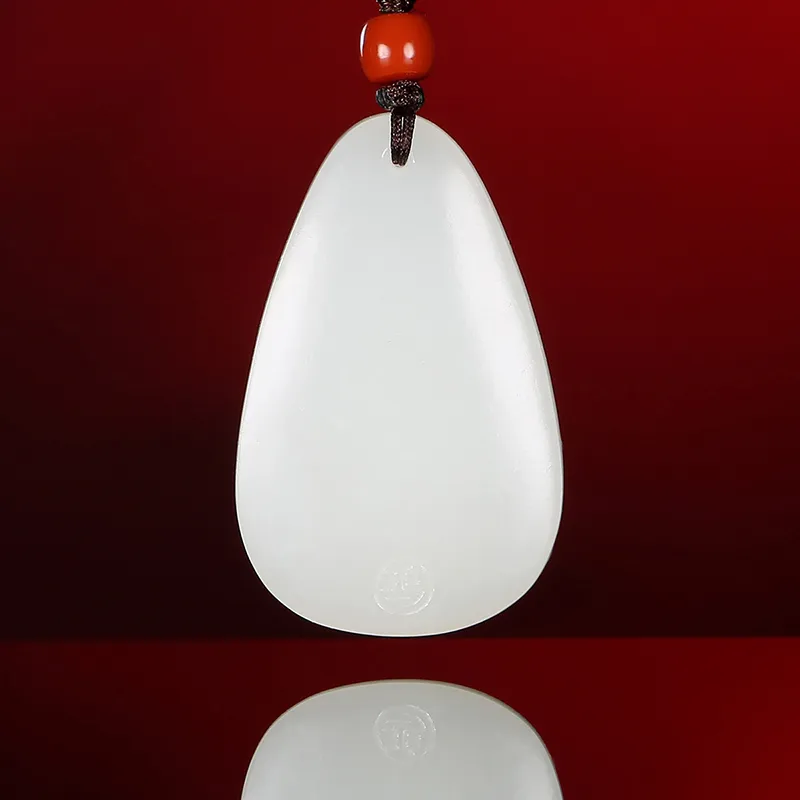 Enjoy Hetian Jade Pendants White Jade Unisex-3