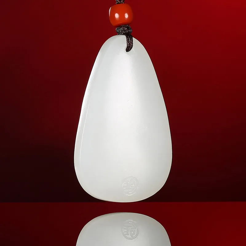 Enjoy Hetian Jade Pendants White Jade Unisex-5