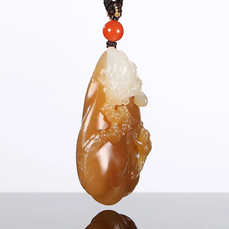 Enjoy Hetian Jade Pendants Sugar Jade Unisex-5