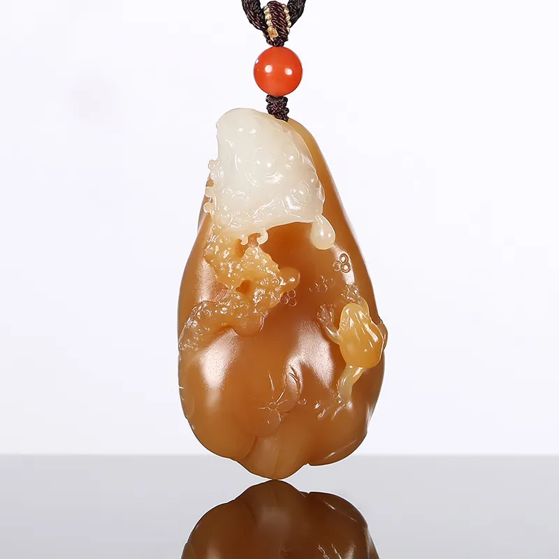 Enjoy Hetian Jade Pendants Sugar Jade Unisex-1