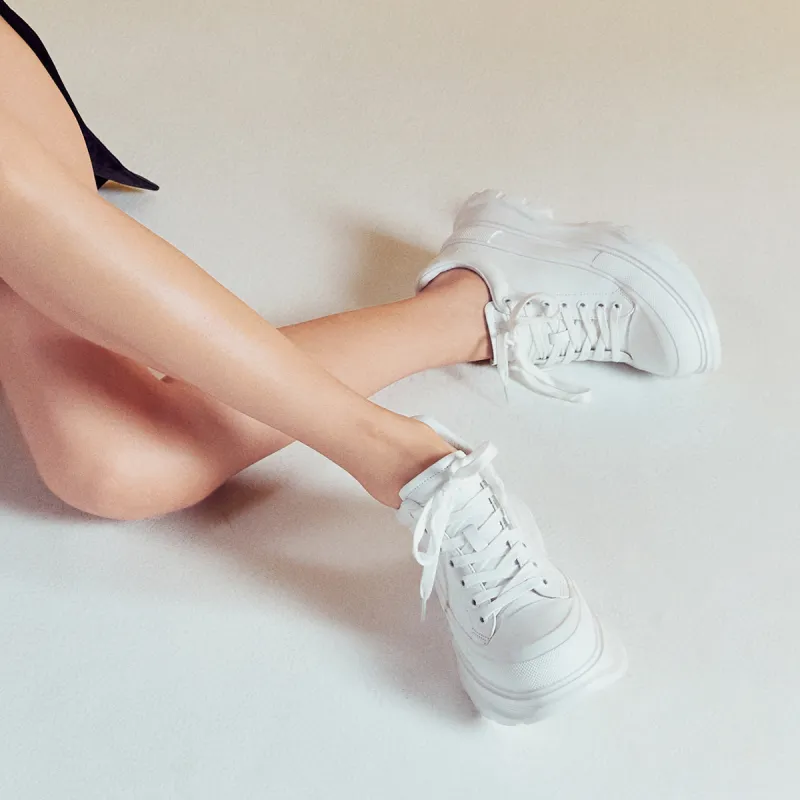 GG CC Chunky Sneakers Women's Low Top Black/White-6
