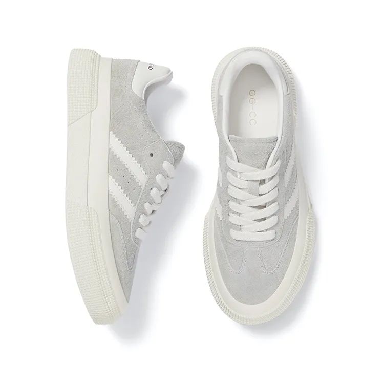 GG CC Skateboard Shoes Women's Low Top Coffee/Apricot/Gray-16