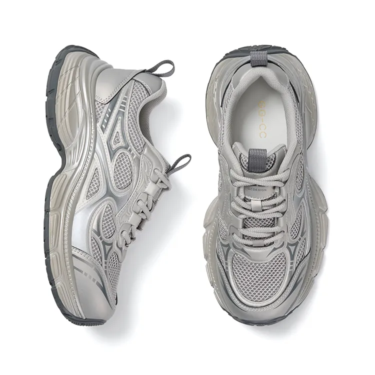 GG-CC Height Increasing Casual Shoes Cushioned Wear-Resistant Slip-Resistant Low-Top Vintage Chunky Sneakers Women's-8