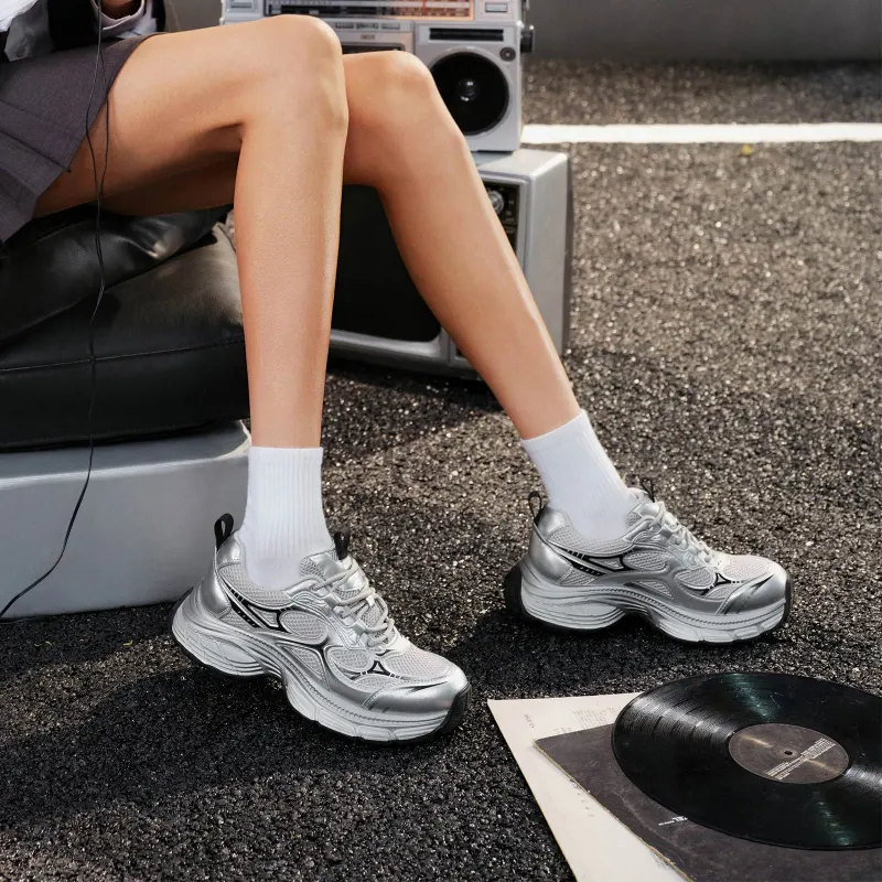 GG-CC Height Increasing Casual Shoes Cushioned Wear-Resistant Slip-Resistant Low-Top Vintage Chunky Sneakers Women's-6