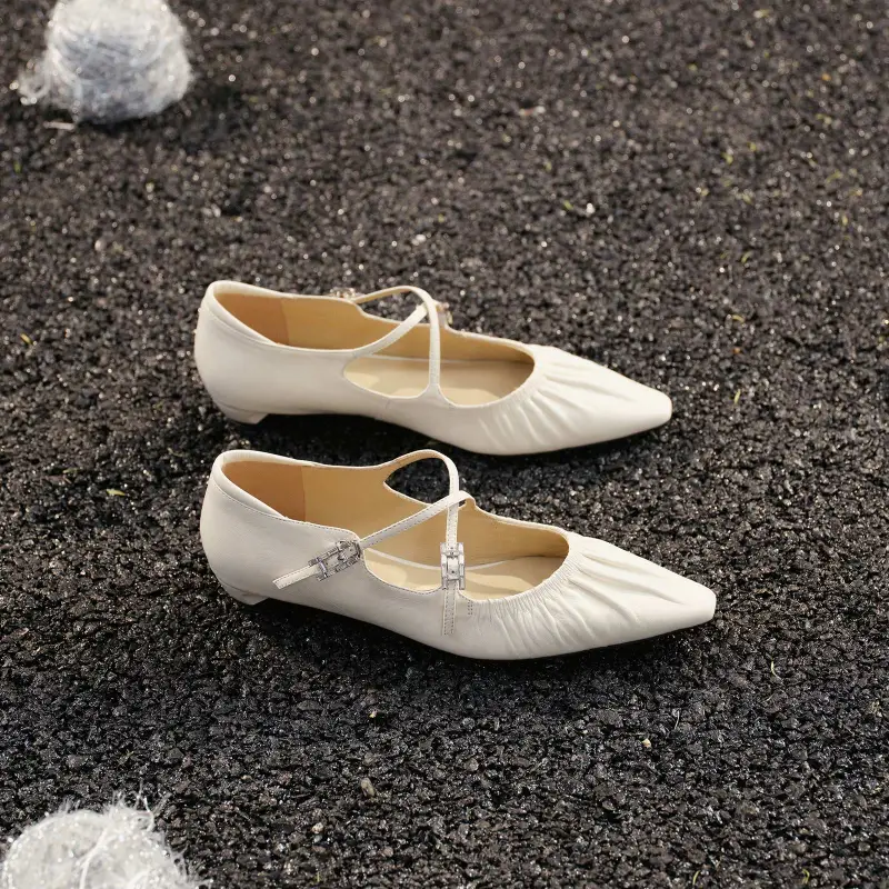 GG CC Elegance Pointed Toe Unlined Shoes 2cm Women's-14