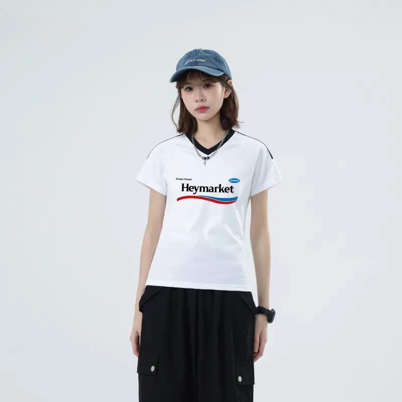 HEYMARKET Set in Sleeve T Shirt Women's-5